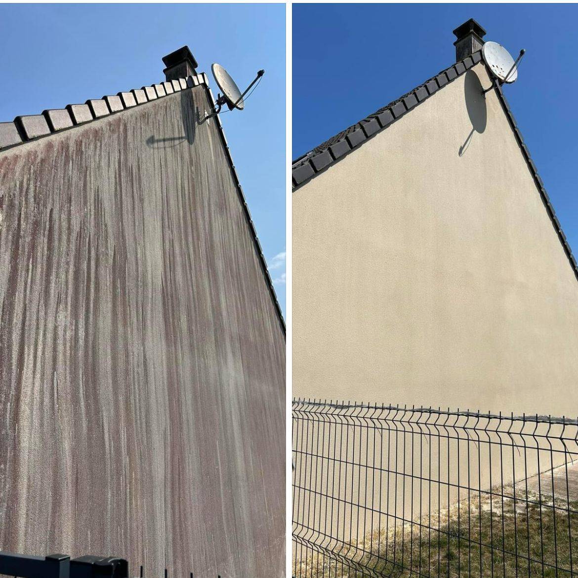Société de nettoyage des façades de maison secteur Le Havre 76 : traces rouges, traces vertes