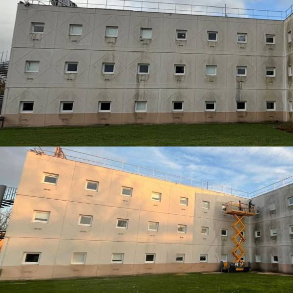 Votre entreprise de nettoyage DRM CLEAN House opte pour un nettoyage UNIQUE en NORMANDIE : Le nettoyage à la vapeur avec hydrofuge de l'HÔTEL F1 à Gonfreville-L'Orcher. Un avant/après impressionnant
